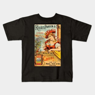 60s vintage mountain coffee Kids T-Shirt